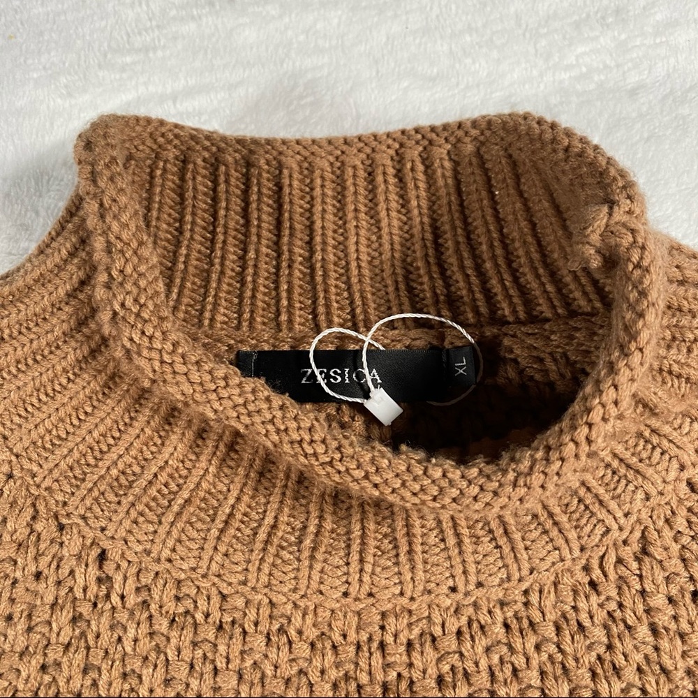 NWOT Zesica Light Brown Sweater - Picture 3 of 3